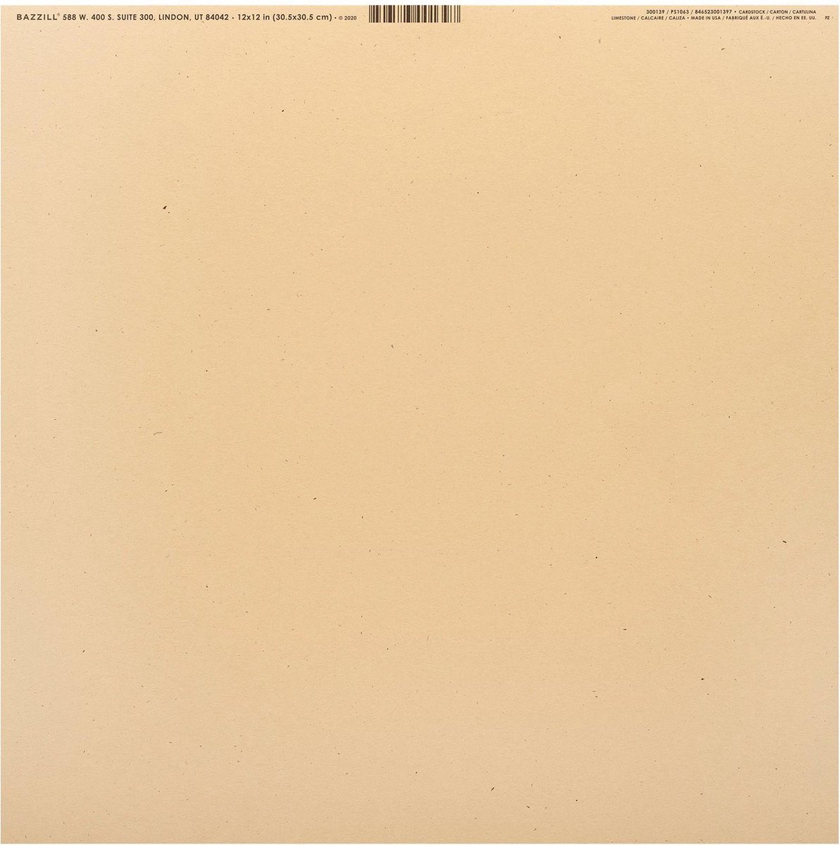 Bazzill - Speckle Cardstock 30.5x30.5cm Limestone