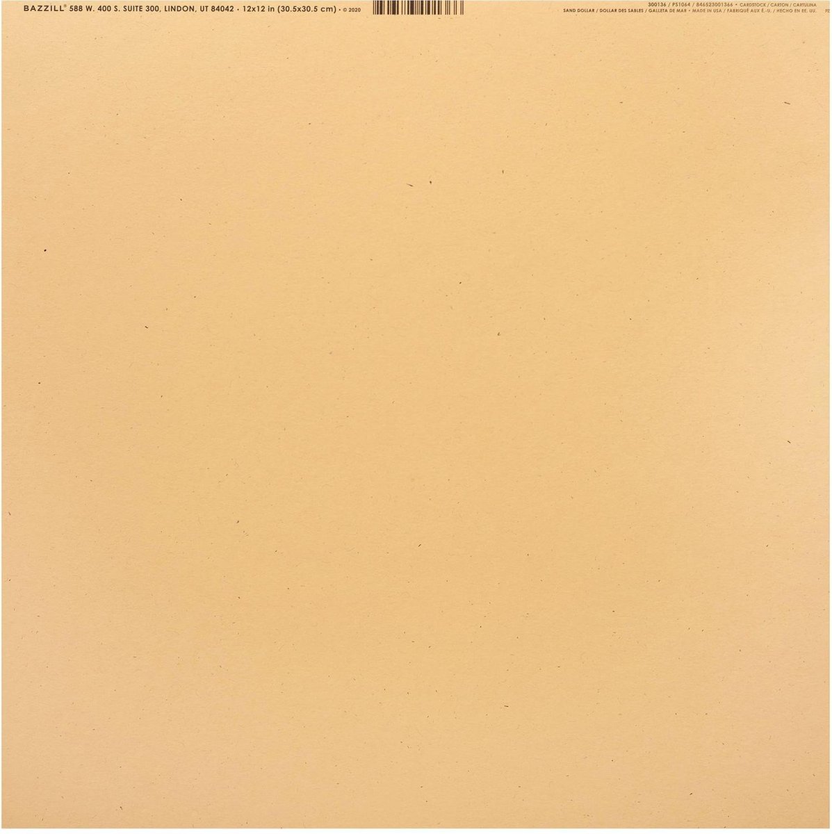 Bazzill - Speckle Cardstock 30.5x30.5cm Sand Dollar