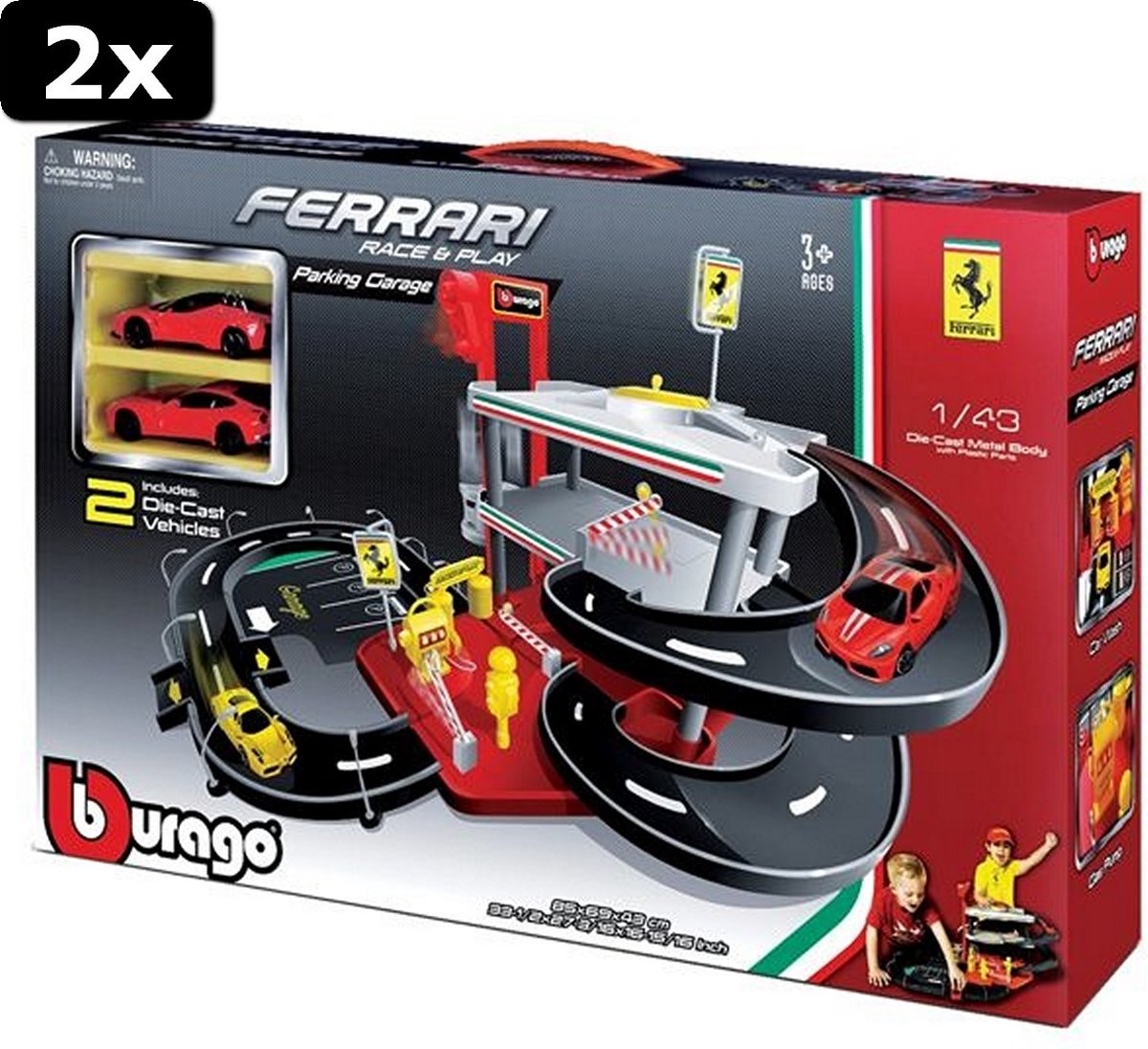 2x Burago 1:43 Ferrari Garage