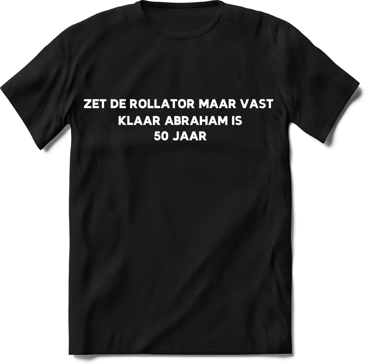Abraham T-Shirt Heren – Simpel abraham 50 jaar shirt mannen – Perfect feest bier -  perfect grappig verjaardag cadeau tshirt – zwart opa shirt - Maat M