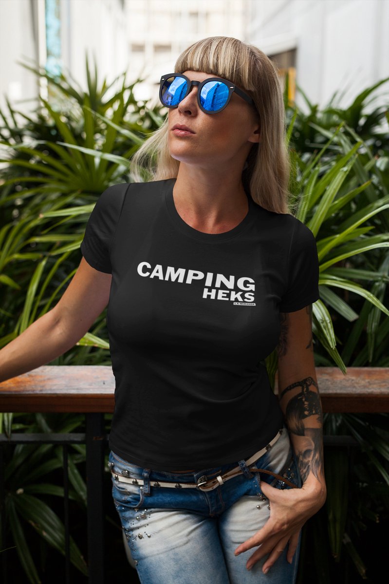 Dames T-shirt Camping Heks korte mouw