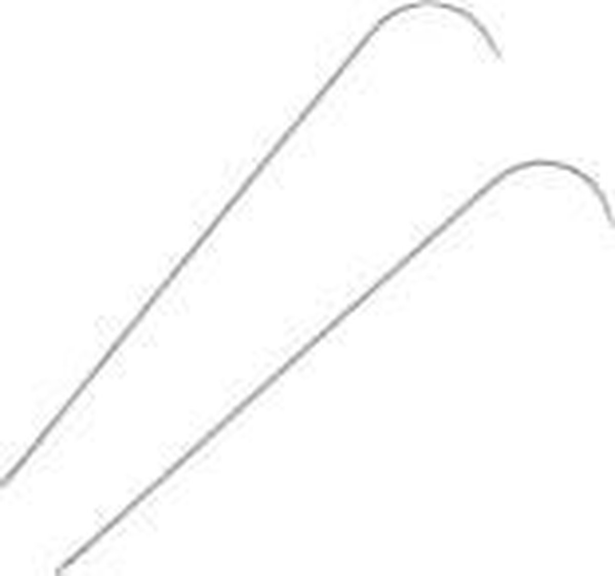 Beadalon curved big eye needle. 3.5 inch, 9 cm