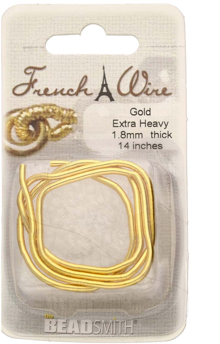 Beadsmith French Wire 1.8 mm Extra Heavy (Goud) 35 cm