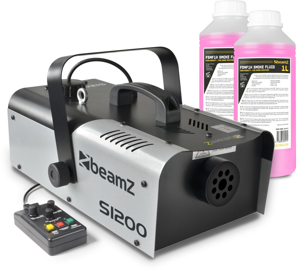   S1200 MKII rookmachine met 2 liter rookvloeistof en afstandsbediening - 1200W