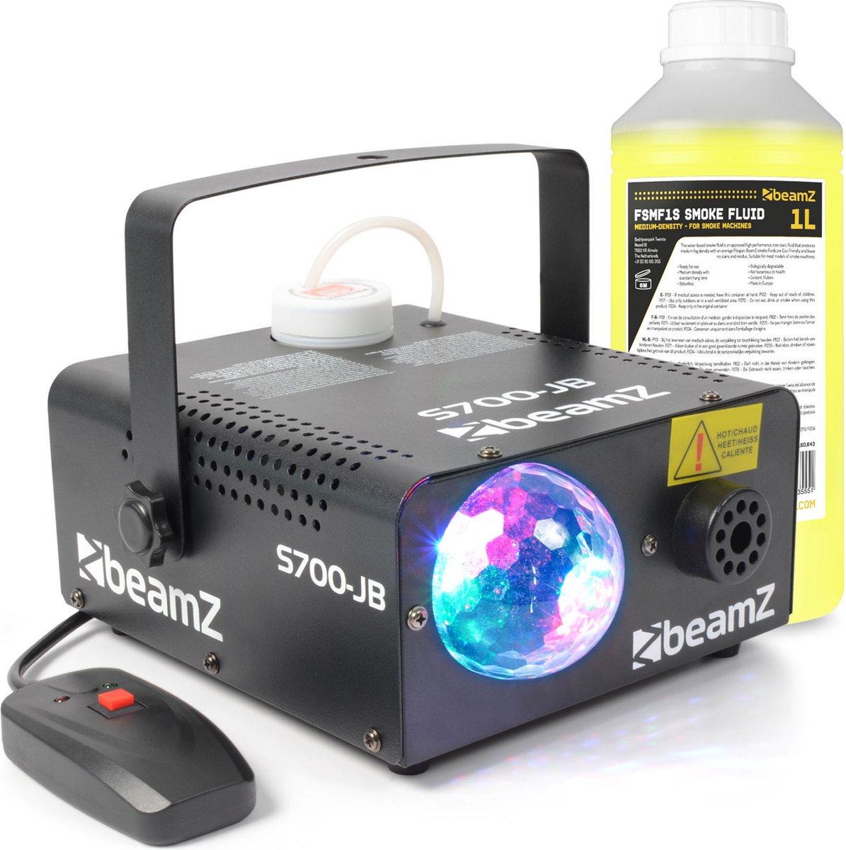   S700-JB rookmachine met Jelly Ball lichteffect - inclusief 1 liter rookvloeistof - 700W