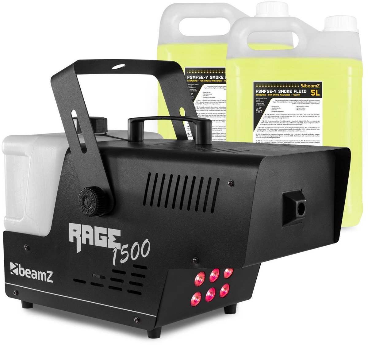   -   RAGE1500LED - 10 Liter rookvloeistof - RGB LED’s - 2 afstandsbedieningen - 1500W