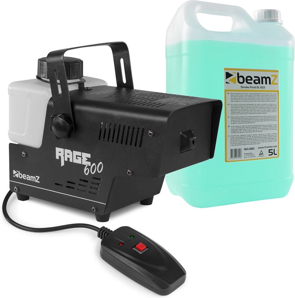   -   RAGE600I rookmachine 600W + 5 liter rookvloeistof