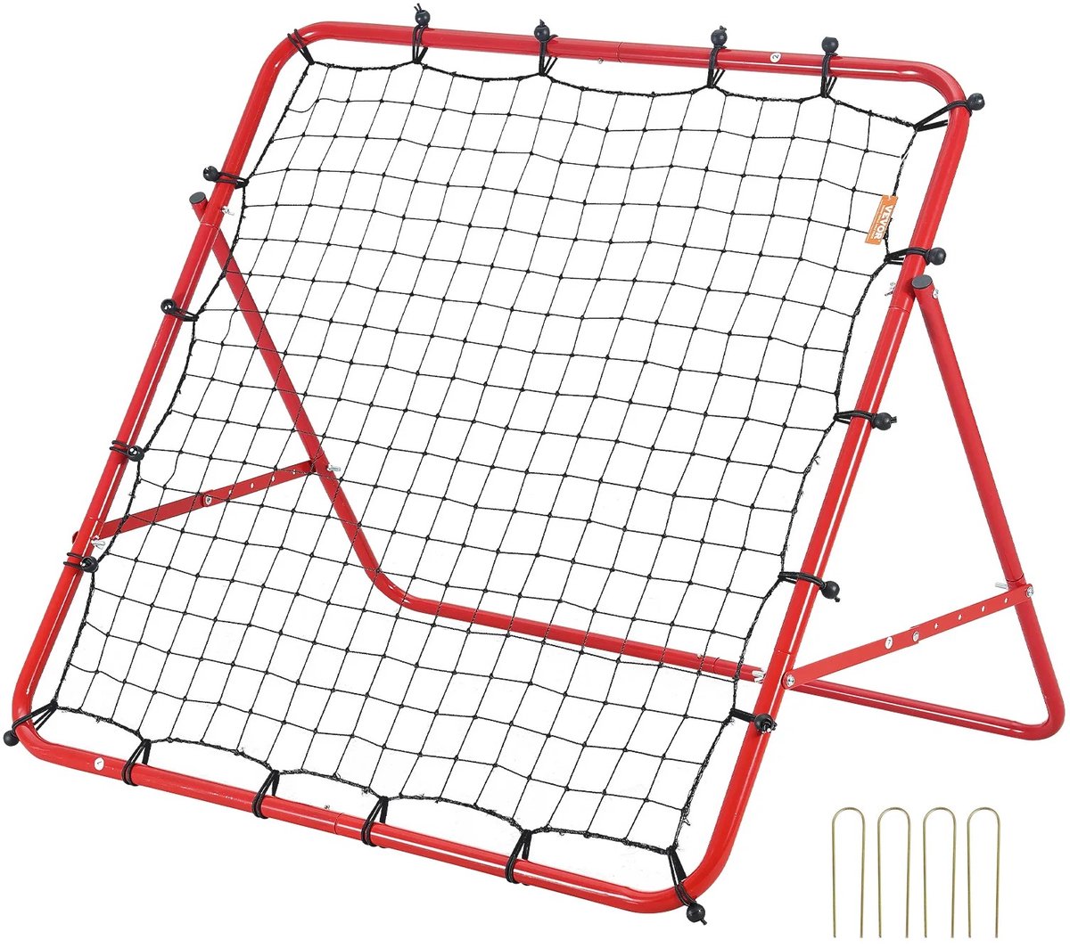 Bearly Voetbal Trainingsmateriaal - Voetbal Spullen - Voetbal Doel - Voetbal Bouncer - Rood - 100CM X 51CM X 100CM