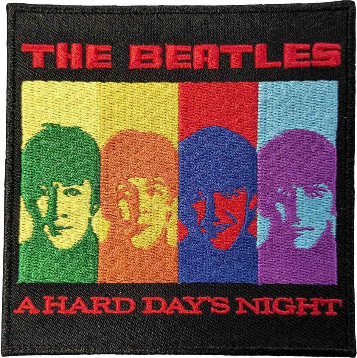 The Beatles - A Hard Days Night Faces Patch - Zwart