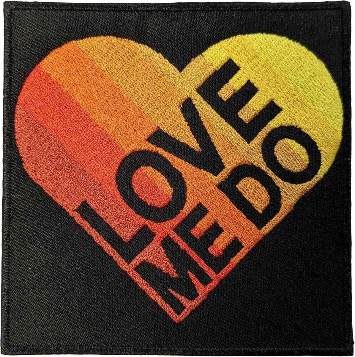 The Beatles - Love Me Do Gradient Heart Patch - Zwart