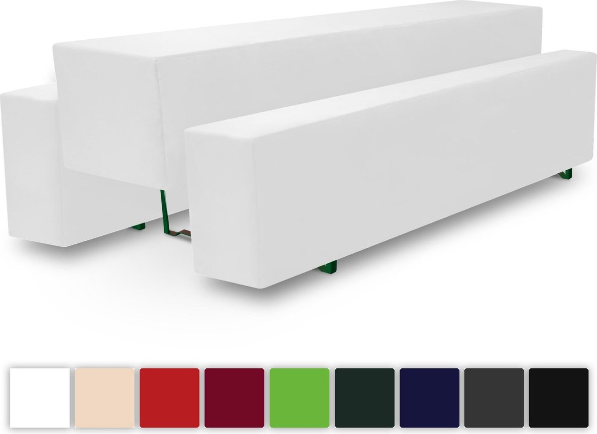   Biertafelhoes Set 3-delig 220x50cm wit