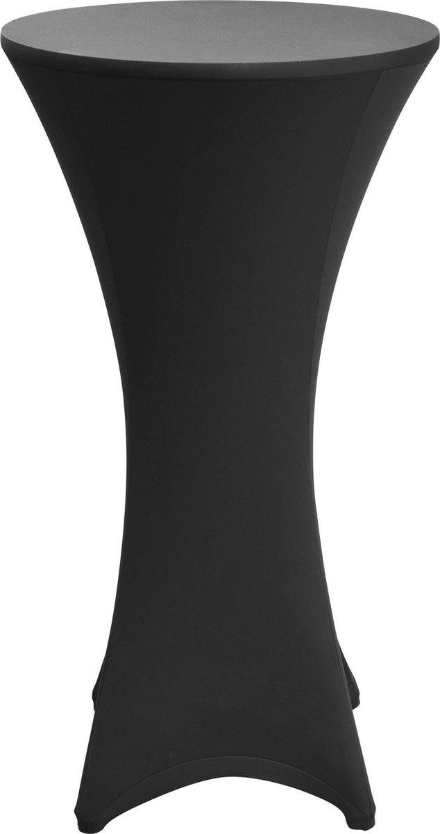   Statafelhoes Ø 70 - 75 cm Zwart Statafelrok voor Statafel - hoes geschikt voor horeca - feestversiering stretch voor elk tafel - Stella