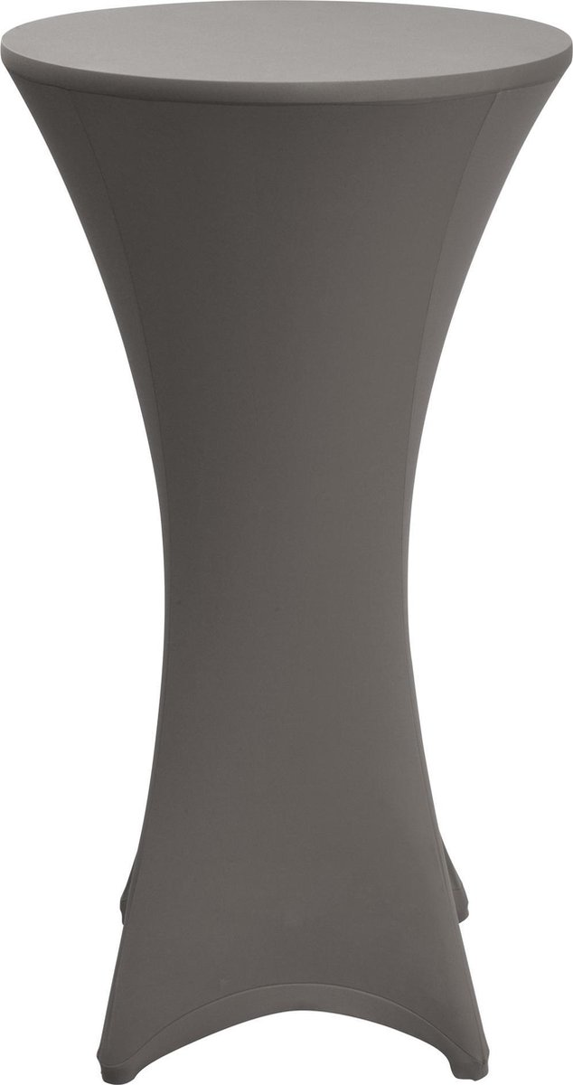   Statafelhoes Ø 80 - 85 cm Antraciet Statafelrok voor Statafel - hoes geschikt voor horeca - feestversiering stretch voor elk tafel - Stella