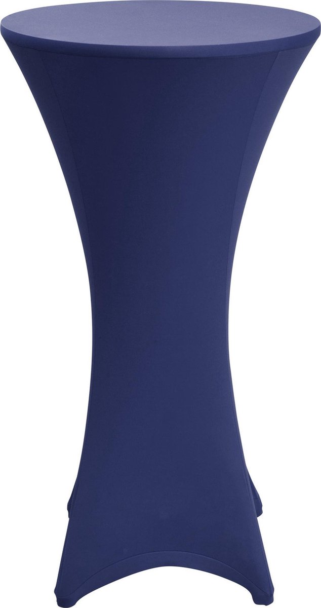   Statafelhoes Ø 80 - 85 cm Blauw Statafelrok voor Statafel - hoes geschikt voor horeca - feestversiering stretch voor elk tafel - Stella