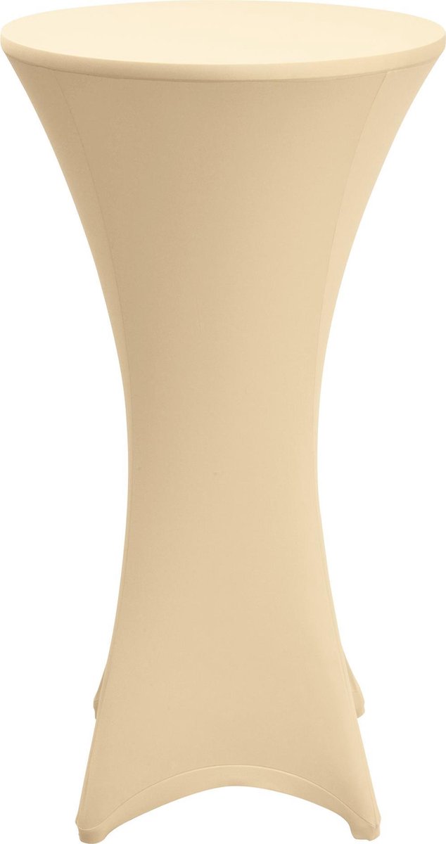   Statafelhoes Ø 80 - 85 cm Cremé Statafelrok voor Statafel - hoes geschikt voor horeca - feestversiering stretch voor elk tafel - Stella