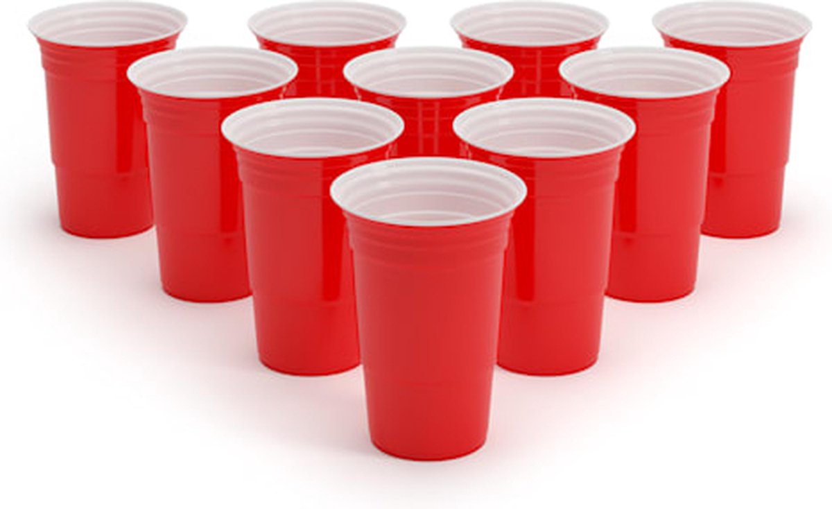BeerCup Federer Ultimate Beer Pong feestpakket - 150 x bierbeker - 150 x borrelbeker - 9x ballen