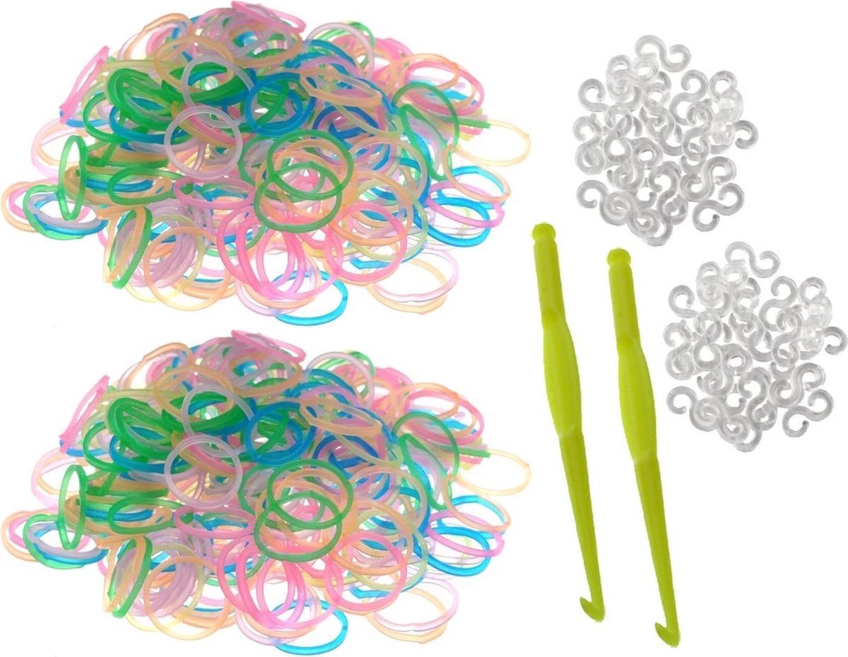 Behave - 600 Loombandjes - Multicolour - Met Weefhaken & S-clips - Latexvrij - Creatief Speelplezier