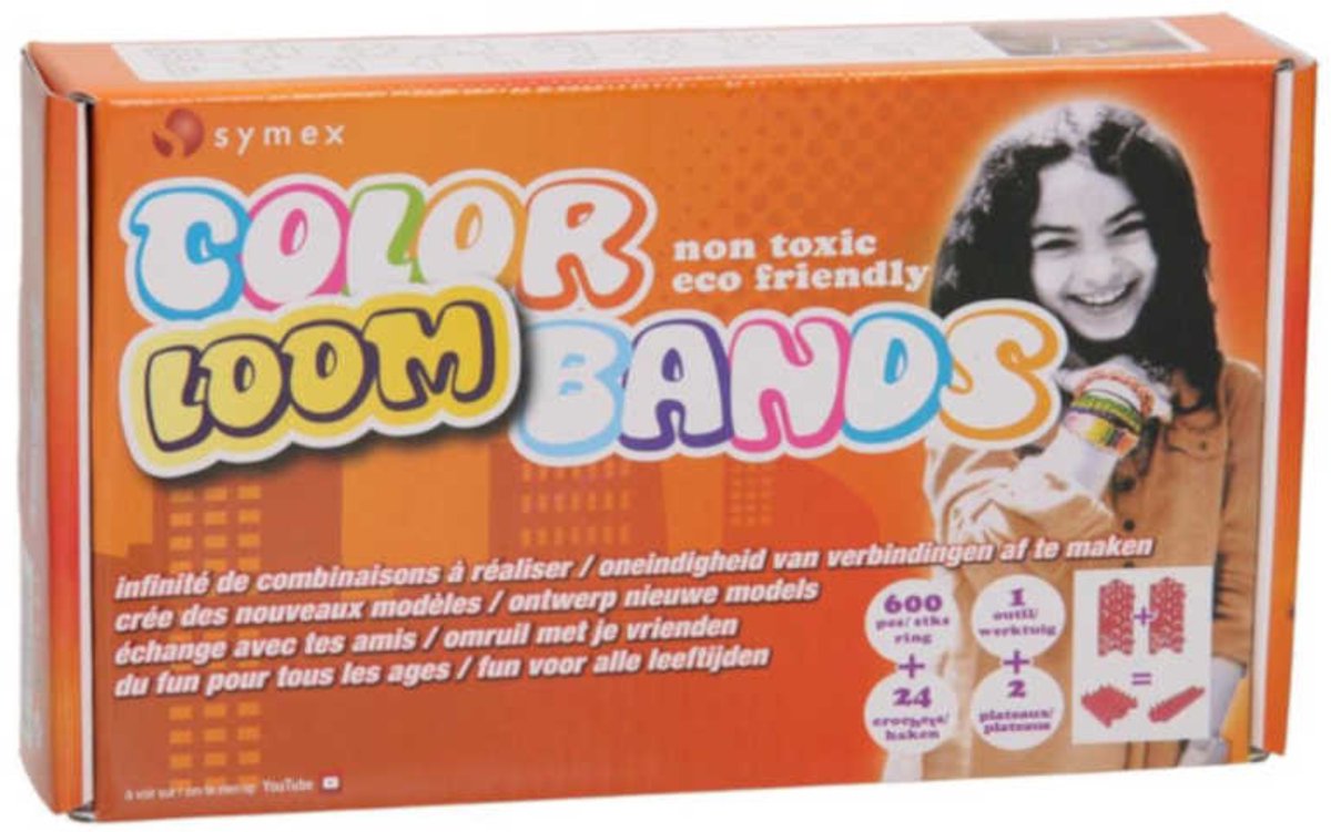 Behave - Loombandjes Set - 600 Multi kleur loombandjes - 24 S clips - Loomnaald - 2-delig Loombord - Instructie - 48 Pakketten