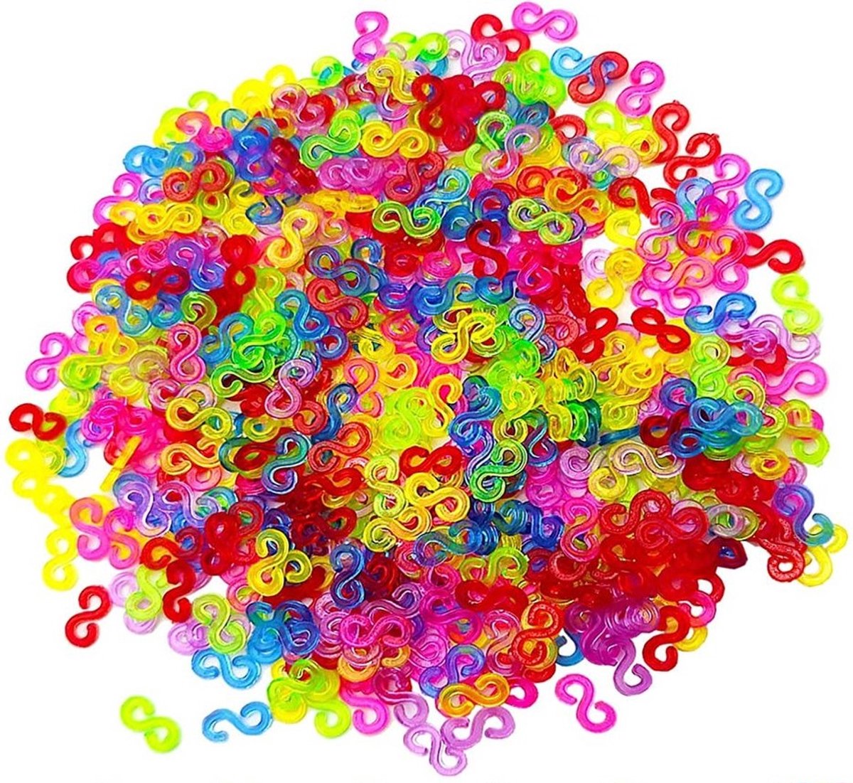 Behave 600 Multi Color S-Clips - voor Loombandjes - Kunststof Clips voor Loom Bands - DIY Armbandjes Maken