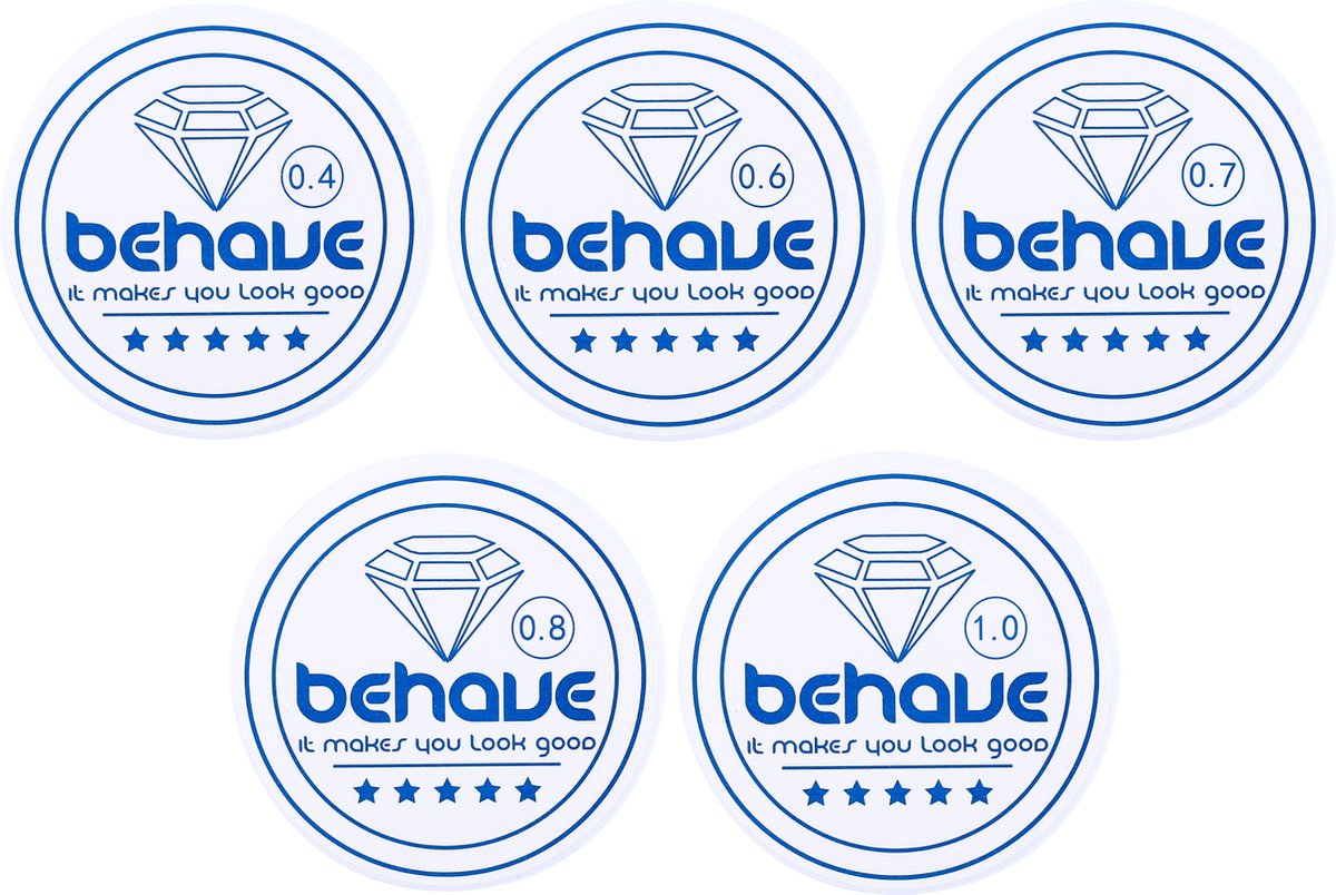 Behave Elastisch Transparant Rijgdraad - Nylondraad - Touw - Sieraden - Kralen - 0,4 mm - 0,6 mm - 0,7 mm - 0,8 mm - 1 mm - 42 m - 5 Stuks