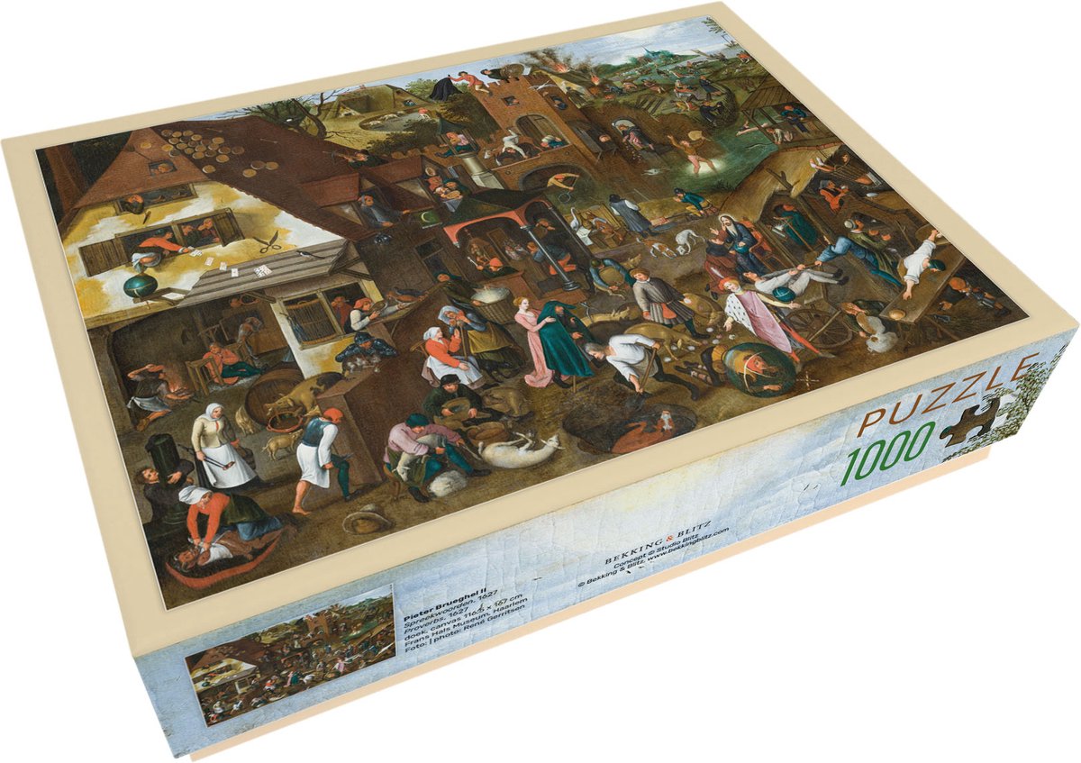 Bekking & Blitz - Puzzel - 1.000 stukjes – Kunst – Spreekwoorden - Pieter Brueghel ll