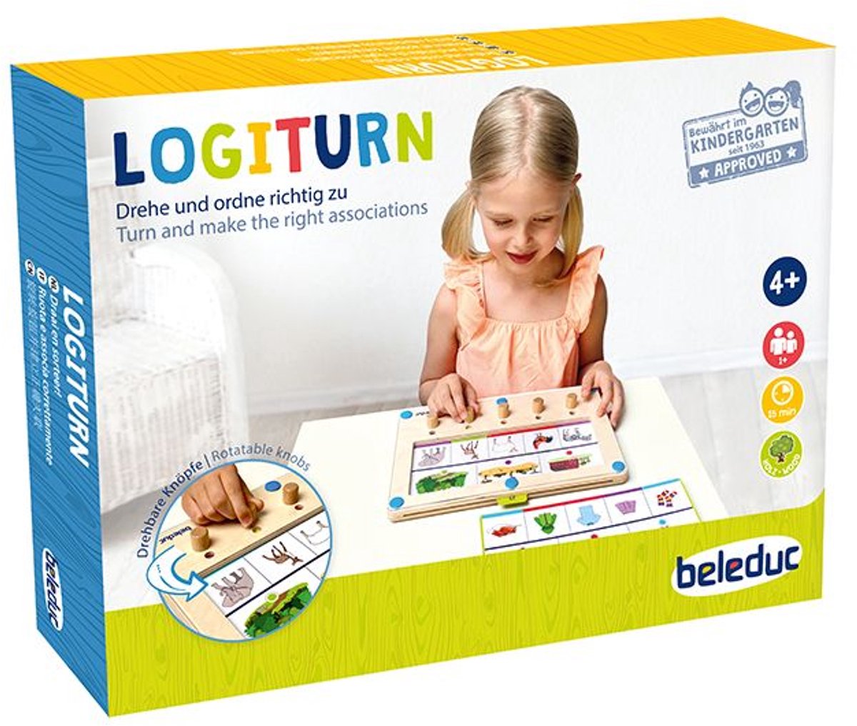 Beleduc educatief spel LogiTurn - kleurrijk denkspel voor kinderen.