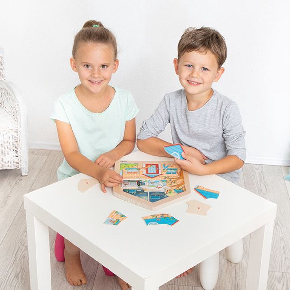 Beleduc houten puzzel educatief - Layer-Puzzle Home voor kinderen.