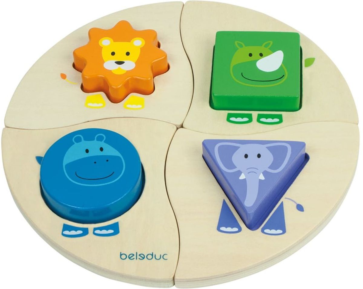 Houten sorteerplank dieren