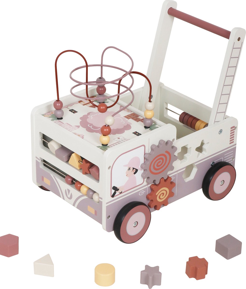 Bellettini® Veicolo Loopwagen - Speelgoed 1 jaar - Baby Walker- Roze