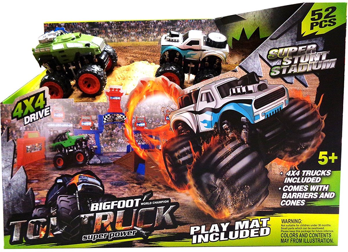 Grote monstertruck speelset met speelmat
