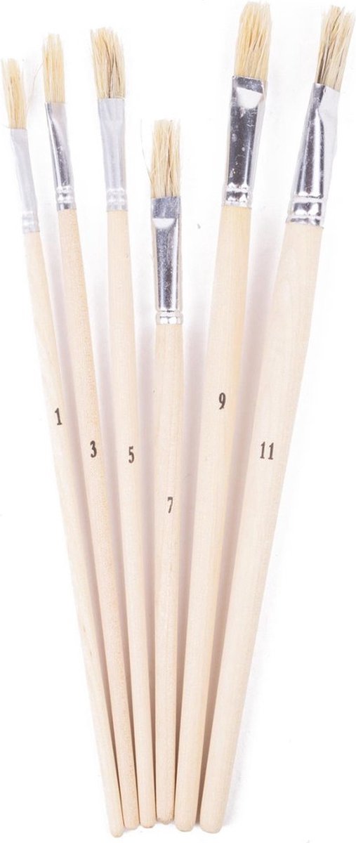 Benson Penseelset 6-delig - Plat - Gratis Verzonden