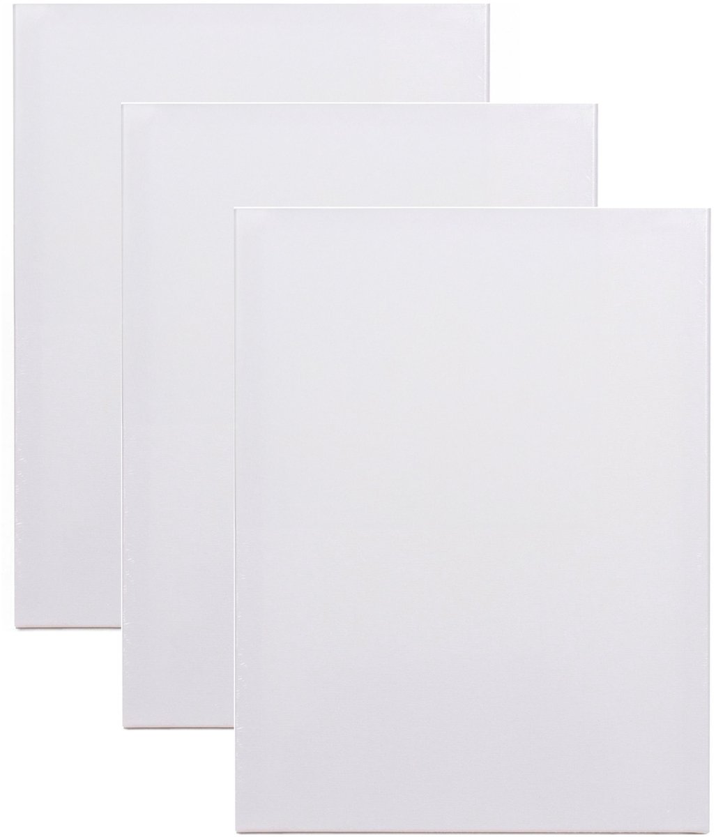 Benson Schildersdoek - 3x - 18 x 24 cm - blanco canvas - katoen - 280 grams