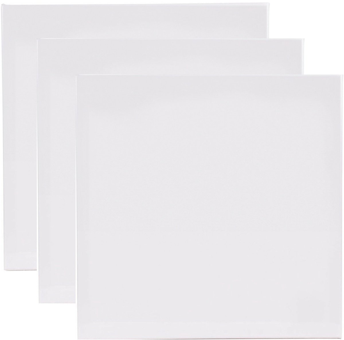 Benson Schildersdoek - 3x - 40 x 40 cm - blanco canvas - katoen - 280 grams
