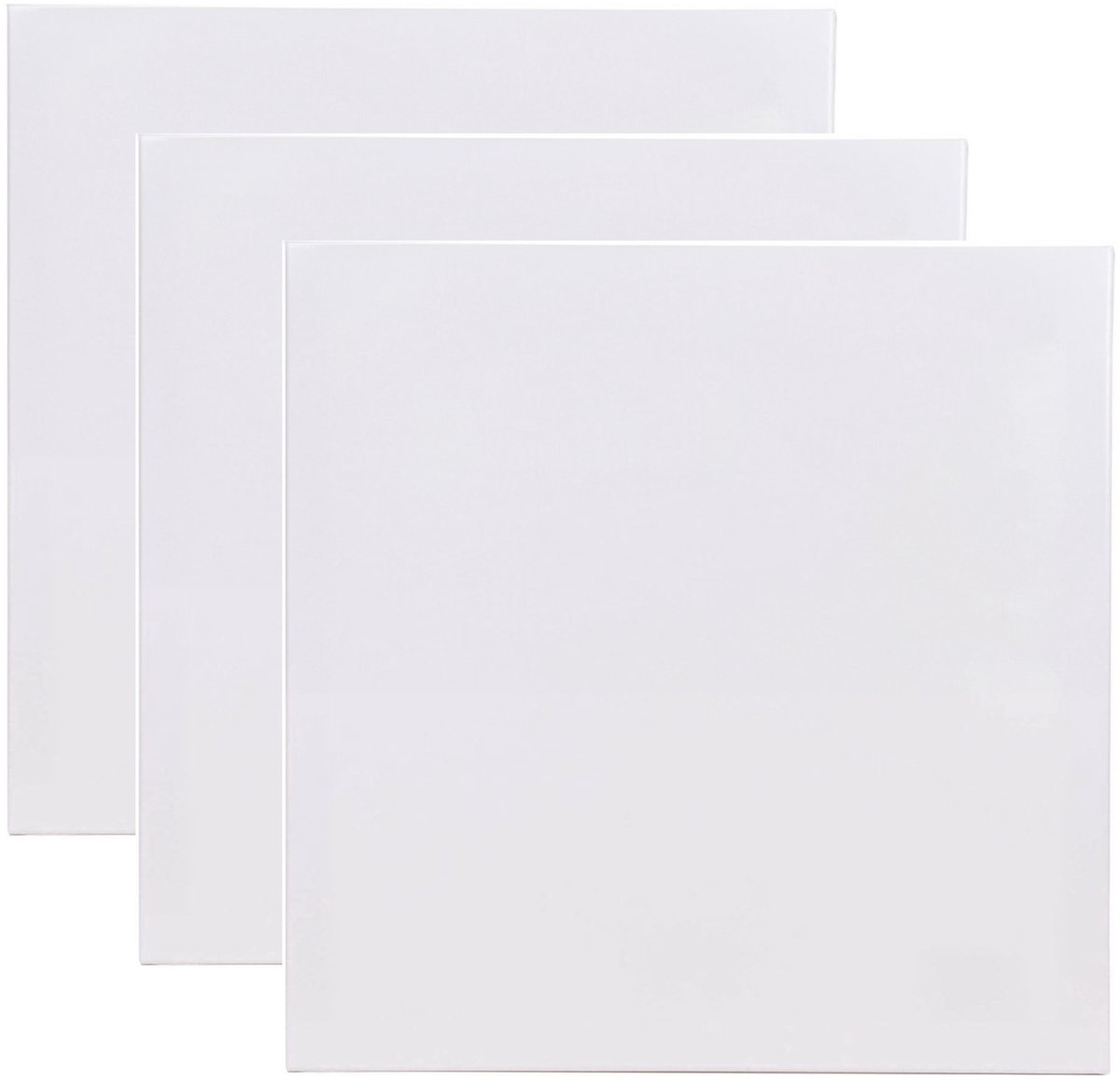Benson Schildersdoek - 3x - 50 x 50 cm - blanco canvas - katoen - 280 grams