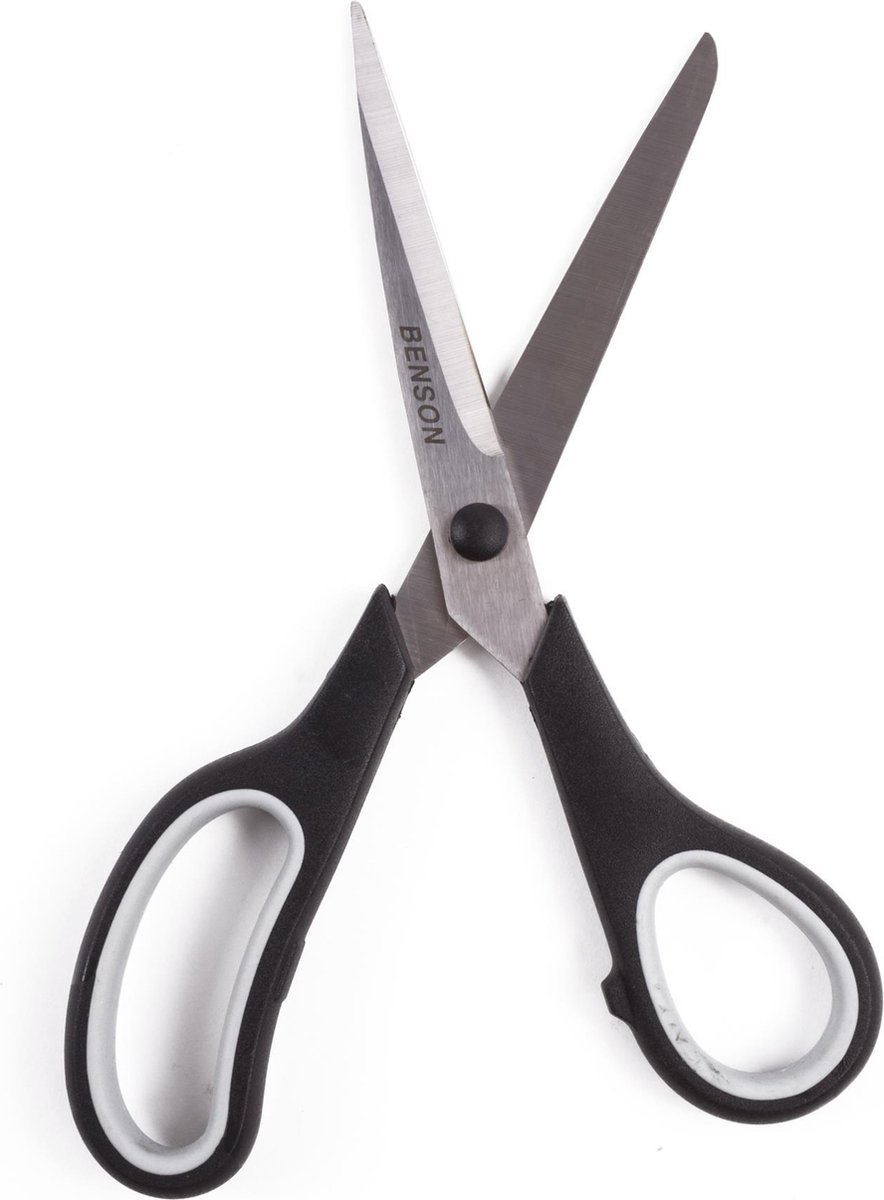 Benson Veelzijdige huishoudschaar - roestvrij staal - ergonomische grip - 20 cm