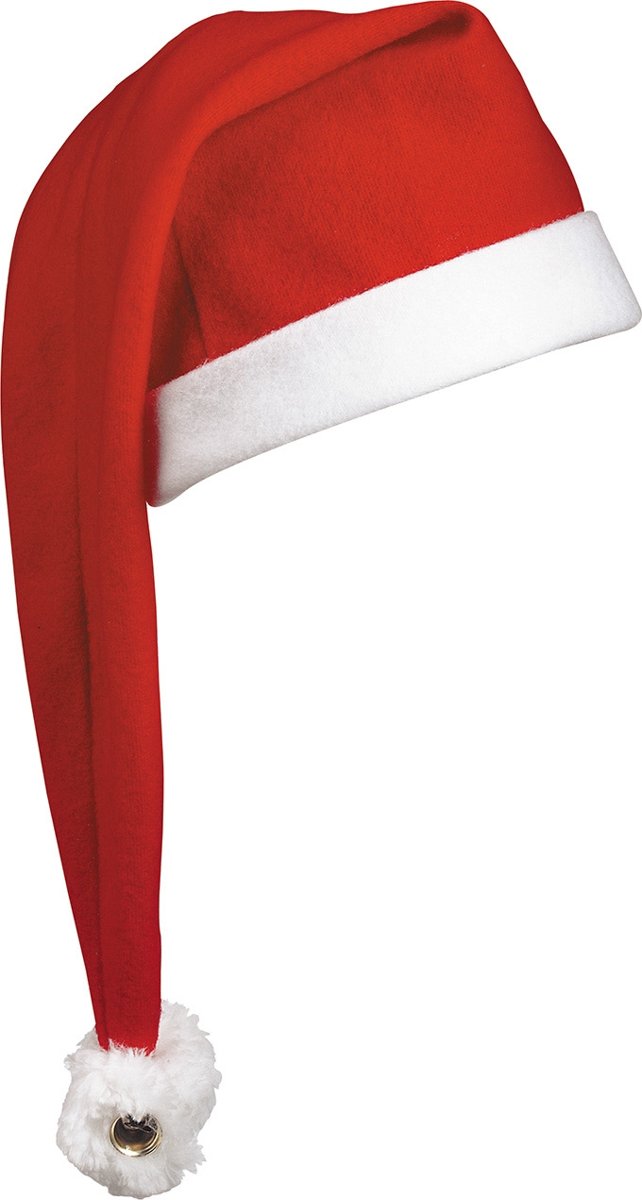   Extra Lange Luxe Kerstmuts - Rood - 10 stuks