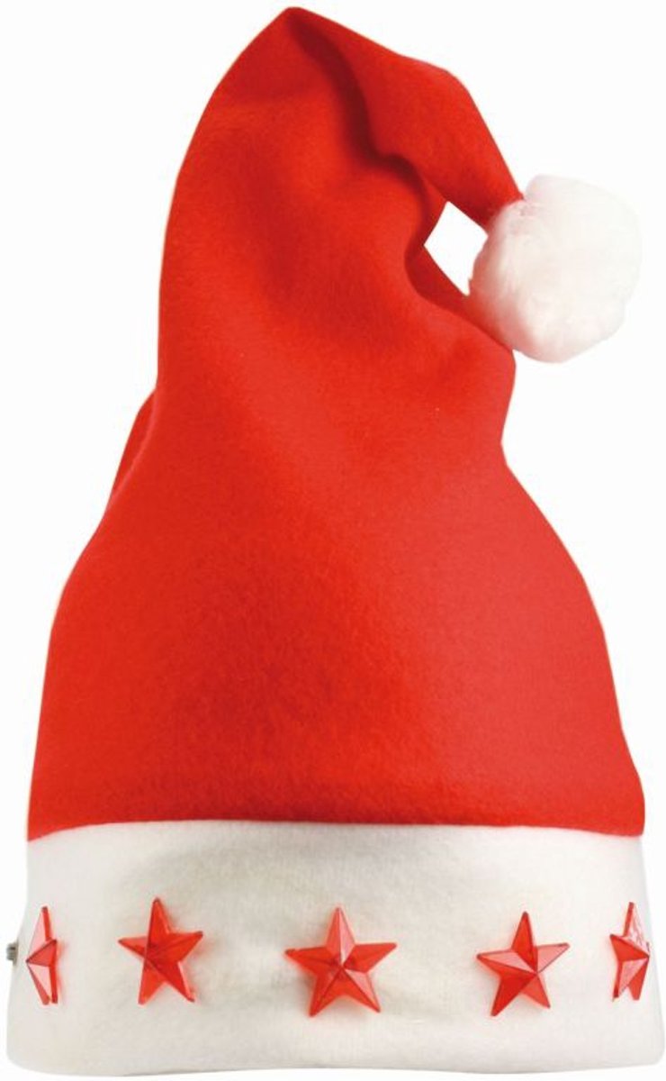  Kerstmuts met lampje, verlichting Rood (200 stuks)