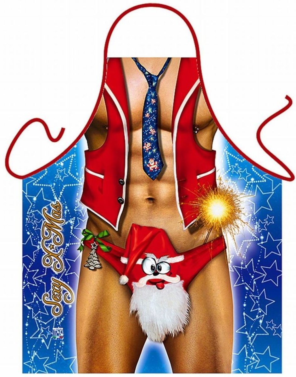 Kerstman - Sexy Grappig - Leuk - Schort Keukenschort