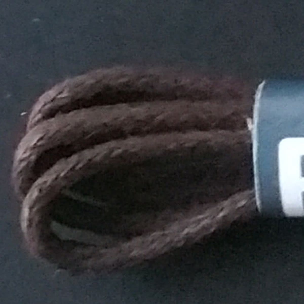 1 paar donkerbruine wax schoenveters 60cm donkerbruin dun rond   8809