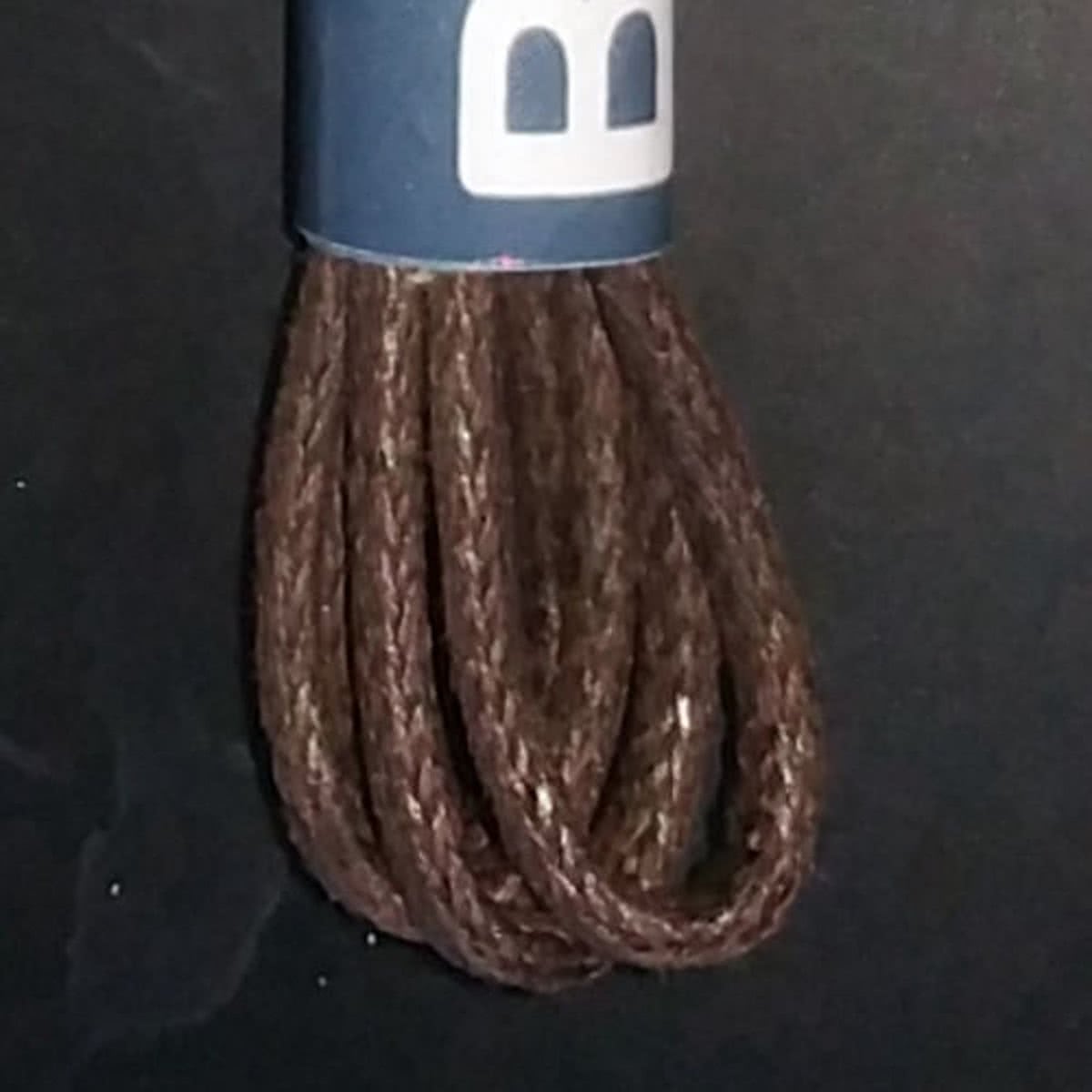 1 paar donkerbruine wax schoenveters 90cm donkerbruin dun rond   8809