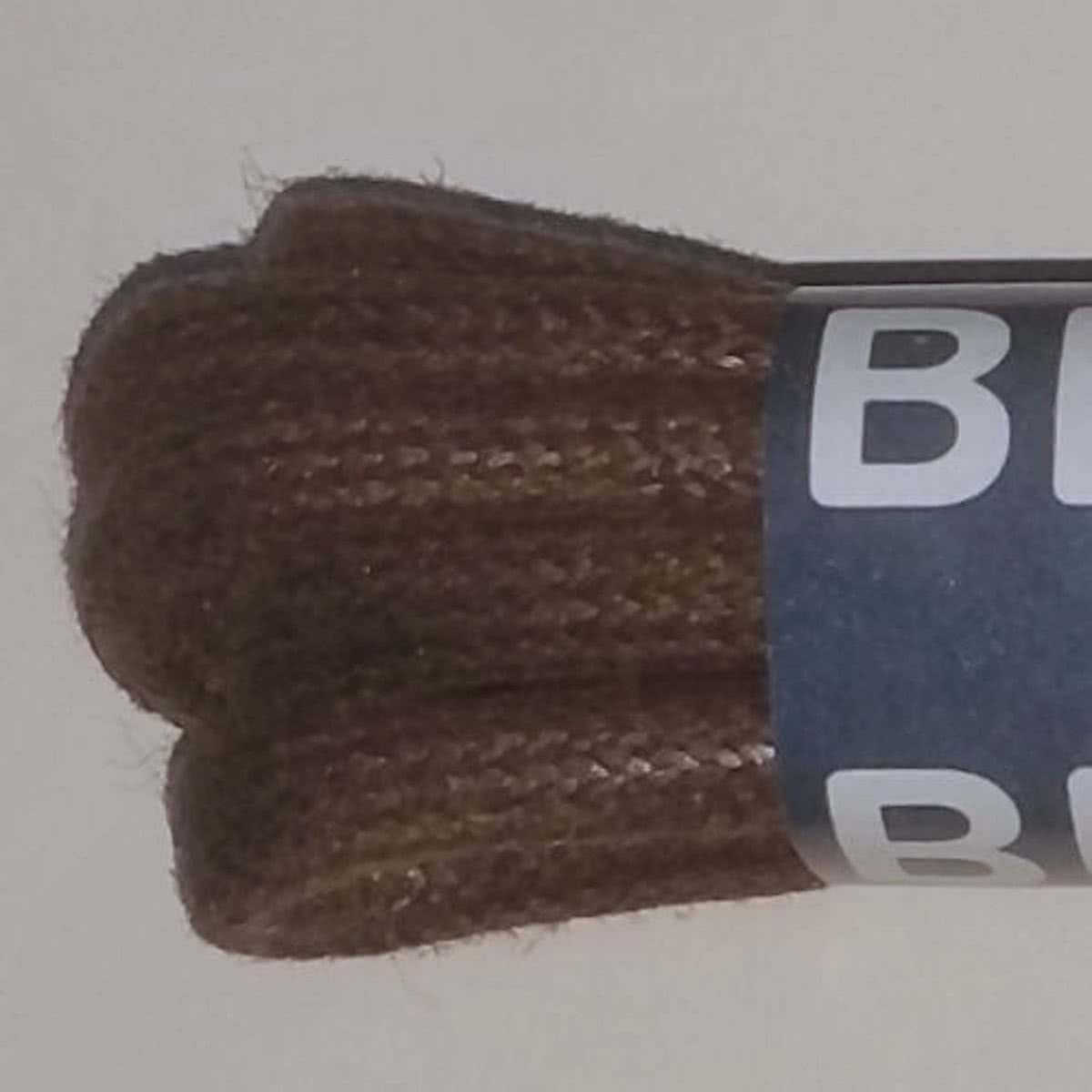 120cm donkerbruine dikke ronde wax schoenveters - 1 paar   8815