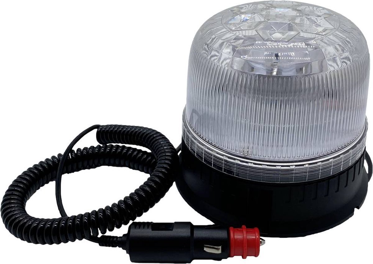   SM825HCAB Zwaailicht 12 V, 24 V met autostekker, werkt op boordnet Magneetbevestiging, Schroefmontage