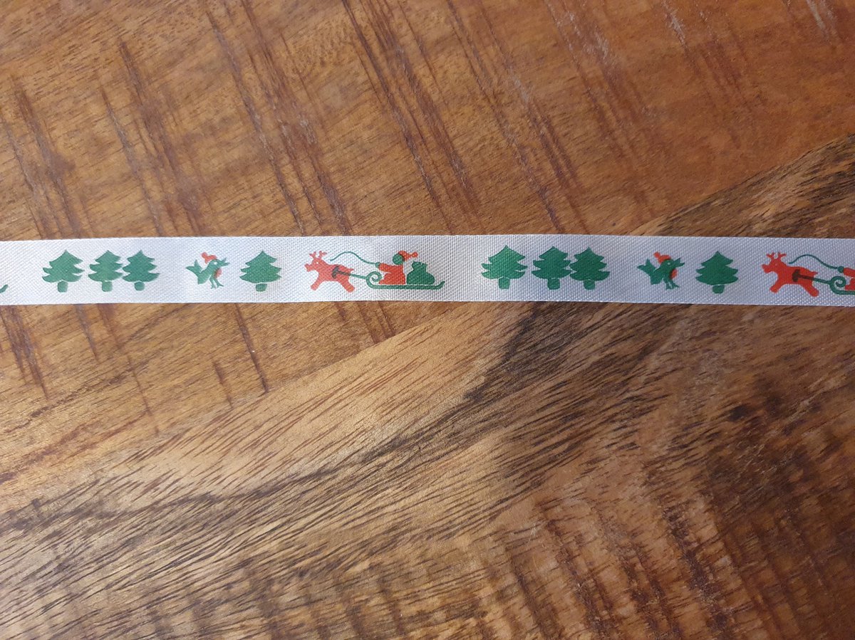 Kerstlint met kerstman in slee en bomen, 5 meter lang en 1,5 meter breed