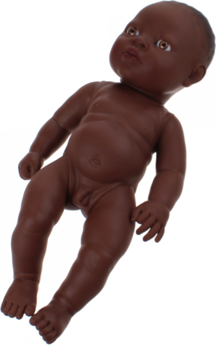   Babypop Zonder Kleren Newborn Afrikaans 30 Cm Jongen