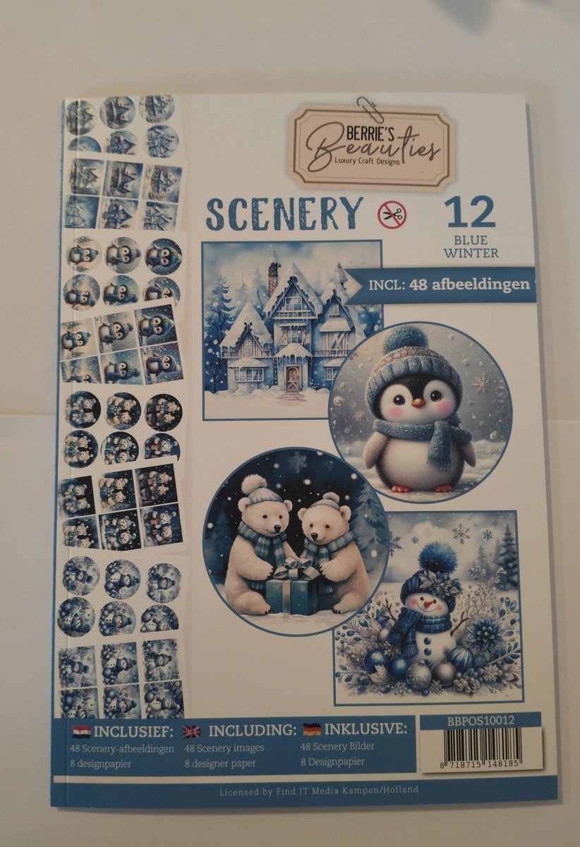 Push-Out Book Scenery nr.12 blue winter