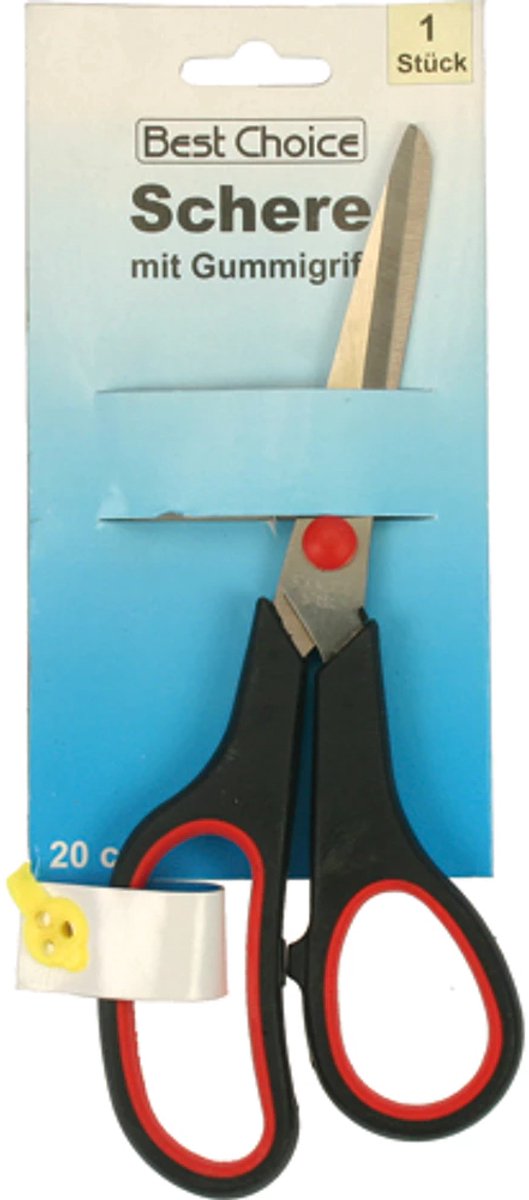 2 keukenscharen/papierscharen 20 cm - rood - met soft handgrip