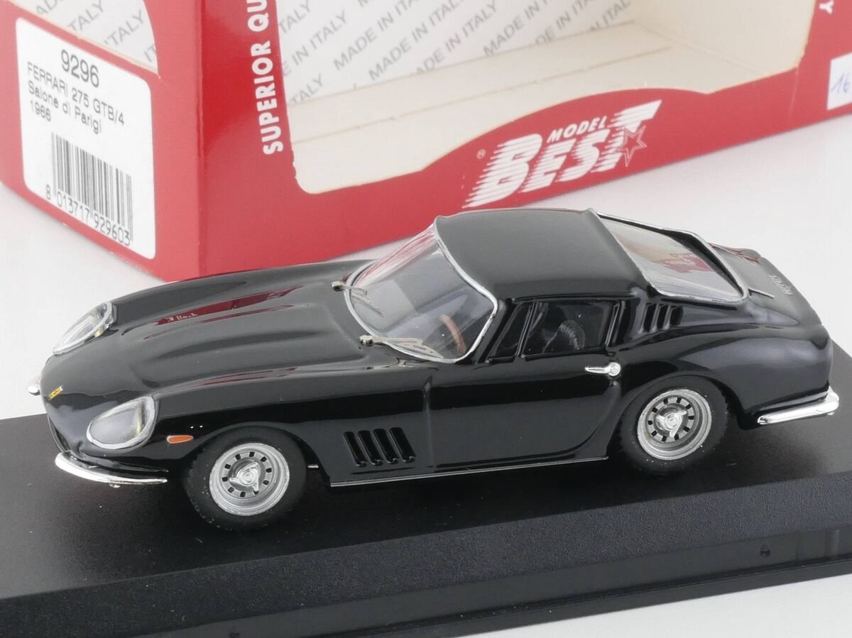 1:43 Ferrari 275 GTB/4 Salone Di Parigi 1966 Black Best Model