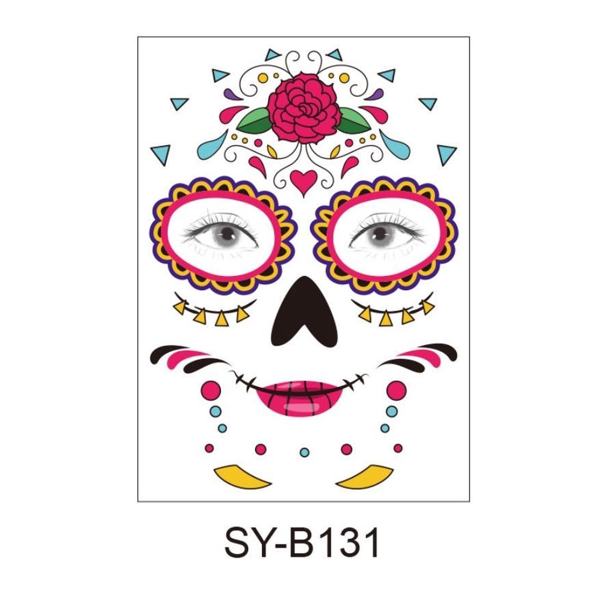 Halloween Face  s-Plak Tattoos-tattoo stickers-1 Vel-B131