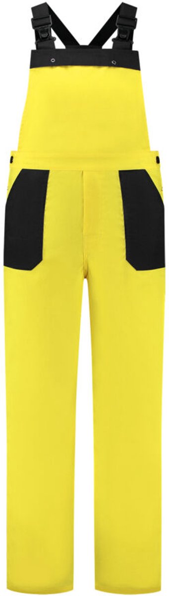 Tuinbroek polyester/katoen geel-zwart maat 50