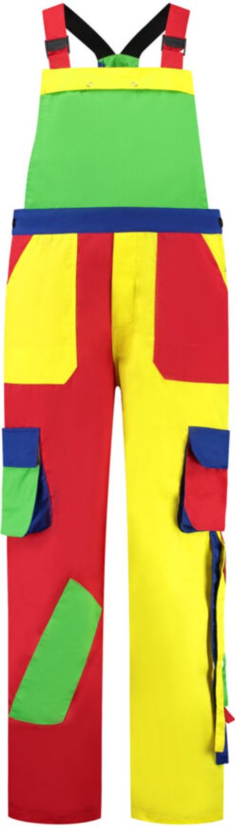 Tuinbroek polyester/katoen ro-ge-gr-kor-franje maat 56